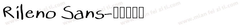 Rileno Sans字体转换
